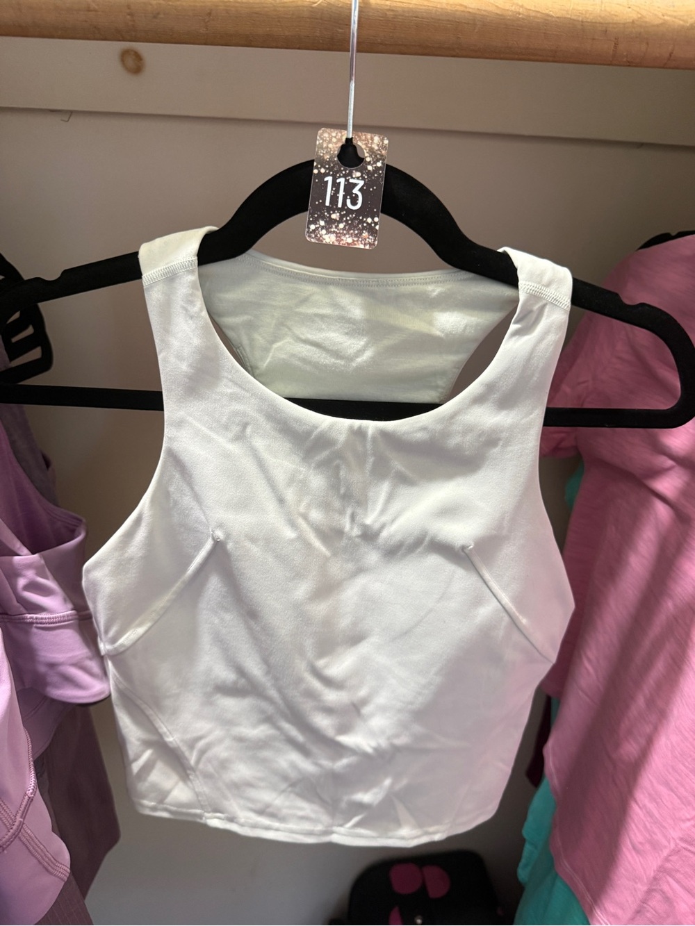 113 lululemon athletica invigorate White/green High-Neck Sports Crop